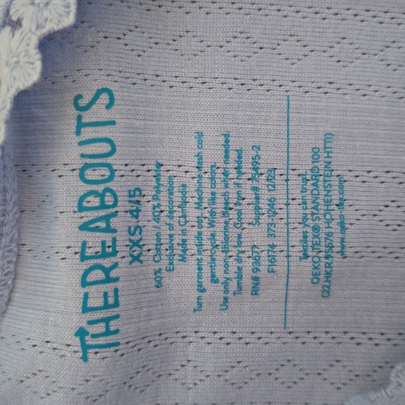 THEREABOUTS BRAND GIRLS BLUE, GREEN, PINK & WHITE TANK TOPS BUNDLE SIZE XXS 4/5 - Picture 8 of 12